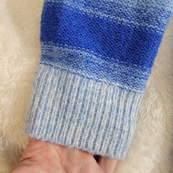 Lilly Pulitzer Elannie Sweater Blue Grotto Marled Ombre Stripe Sz L‎ Long Sleeve - Picture 10 of 14